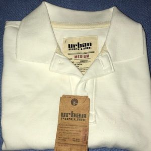 3/$20.Urban pipeline,white polo shirt.size medium